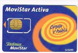 SPAGNA (SPAIN) - TELEFONICA / MOVISTAR   (GSM SIM) - ACTIVA  - USED WITH CHIP -  RIF. 4227 - Telefonica
