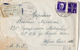 BUSTA POSTALE -PER VIA AEREA-POSTA MILITARE 106-DA GRADO -  AFRICA ORIENTALE ITALIANA-220 MITRAGLIERI - Marcophilie (Avions)