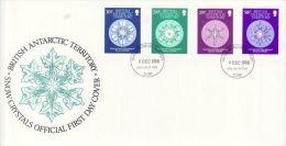 BRITISH ANTARCTIC TERRITORY 1986 SNOW CRYSTALS  FDC - FDC