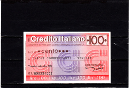 Credito Italiano - 100 Lire - [10] Checks And Mini-checks