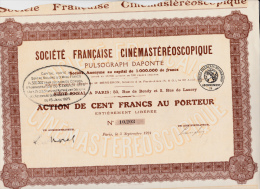 ACTION - SOCIETE FRANCAISE CINEMASTEREOSCOPIQUE-PULSOGRAPH -DAPONTE -1924 - Cinéma & Theatre