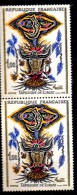 Bande 2 Timbres Neuf MNH Stamp** France 1966 Tapisserie De Lurcat - N°Yvert 1493 - Glasses & Stained-Glasses