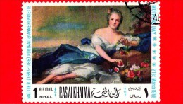 RAS AL- KHAIMA - USATO - 1968 - Arte - Pittura - Painting - Nattier - Ritratto Di Anne Henriette - 1 - Ras Al-Khaimah