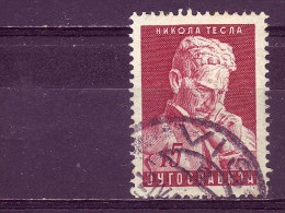 NIKOLA TESLA-15 DIN-SCIENTIST-ELECTRICITY -POSTMARK-VIS-CROATIA-1953-YUGOSLAVIA - Usados