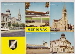 CPA  DPT 33 MERIGNAC, MULTIVUES En 1974!! (voir Timbre) - Merignac