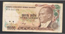 TURQUIA - TURKEY - 5000 Liras 1970   Circulado  P-198 - Turquie