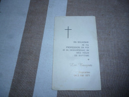 Souvenir Communion Luc BAUGNEE Courcelles 1971 - Communie