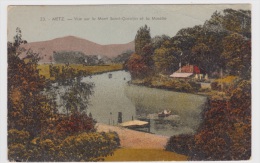 (RECTO / VERSO) METZ - N° 23 - VUE SUR LE MONT SAINT QUENTIN ET LA MOSELLE - PLIS EN HAUT A DROITE - Metz Campagne