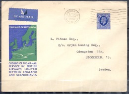 LETTRE  De LONDON  Timbre SEUL Sur LETTRE   Le 17 MCH 1936  Pour STOCKHOLM Suede  PAR AVION - Cartas & Documentos