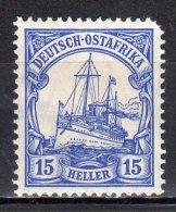 (SA0714) GERMAN EAST AFRICA, 1906 (15 H., Dark Blue). Mi # 33. Mint Hinged* Stamp - Deutsch-Ostafrika