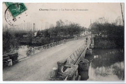 Charny, Le Pont Et Les Promenades, éd. G. Morlot, Petite Animation, Pêcheur, 89, Yonne - Charny