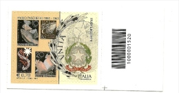 2013 - Italia 3436 Paolo Paschetto - Codice A Barre ---- - 2011-20: Mint/hinged