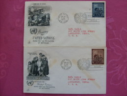 ONU UNO United Nations Lot 8 FDC Année 1953 Complète - Briefe U. Dokumente