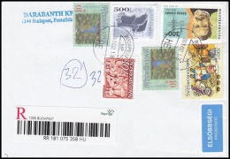 Hungary 2002, Registered Cover W./ Postmark Budapest - Briefe U. Dokumente