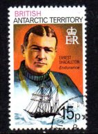 British Antarctic Territory BAT 1973 15p Shackleton Perf. 12, Fine Used - Usati