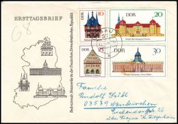 Germany GDR 1968, Cover Lobau To Neukirchen "Significant Buildings" - Lettres & Documents