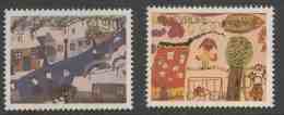 Jugoslavija Yugoslavia 1979 Mi 1804 /5 YT 1686 /7 ** Street In Winter + House And Garden - Children Drawing / Zeichnung - Unused Stamps