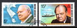 British Antarctic Territory BAT 1974 Churchill Centenary Set Of 2, Fine Used - Oblitérés