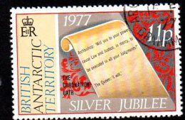 British Antarctic Territory BAT 1977 Silver Jubilee 11p Wmk. Crown To Right Of CA, Fine Used - Used Stamps