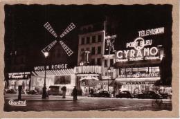 PARIS - CABARET - CINEMA - LE MOULIN ROUGE LA NUIT - " ET DIEU CREA LA FEMME " , BRIGITTE BARDOT -  BIERE SLAVIA ... - Paris Bei Nacht