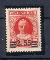 Vaticano - 1935 - "Provvisoria" 2,55 Su 2,50 ** MNH Sass. B38d - Con Impronta Di Spazio Tipografico A Destra - Ungebraucht