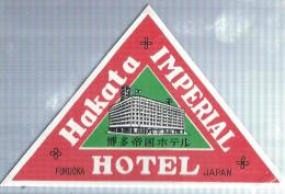 Japon/Hakata Imperial Hotel /FUKUOKA/ Années 1960-1970       JAP5 - Hotel Labels