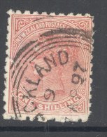 NEW ZEALAND, 1895 1/- (P10x11) (tear), Cat £10 - Gebraucht