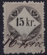 Austria -  1866-1868 - Revenue, Tax Stamp - 15 Kr. - Steuermarken