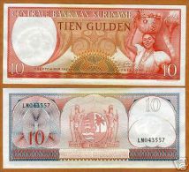 SURINAME - 10 GULDEN 1963 - Pick 121 , UNC - Suriname