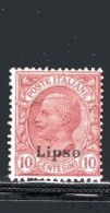 1912 LIPSO 10 CENT NUOVO MNH ** - Aegean (Lipso)