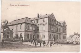 HARTMANNSDORF Bei Chemnitz Hotel Zum Kronprinz Belebt 21.4.1908 Gelaufen Steno Text - Hartmannsdorf