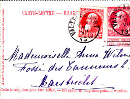 CL 14+N°74 VAL ST LAMBERT 9.VII.1912 V.Maastricht(P-B).Tarif Préférentiel:20c.TB - Cartes-lettres