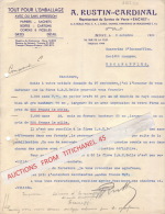 Lettre 1939 MONS - A. RUSTIN-CARDINAL - Papiers, Sachets, Boites, Cordes & Ficelles - ... - 1799