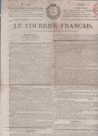 LE COURRIER FRANCAIS 23 06 1825 - MEXIQUE ALAMAN - SIR ROBERT WILSON - MILAN - SIDI MAHMOUD TUNIS - MOLIERE - JESUITES - 1800 - 1849