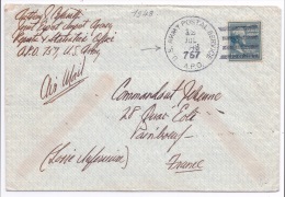 USA- LETTRE SERVICE POSTAL DES ARMEES POUR PAINBOEUF FRANCE 1948 - Briefe U. Dokumente