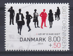 Denmark 2011 BRAND NEW 8.00 Kr + 0.50 Kr Fight Against Rheumatism (from Booklet) - Gebruikt