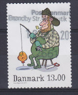 Denmark 2011 1664 A    13.00 Kr Winterstamp - Comics Ice Fishing (from Sheet) - Gebruikt