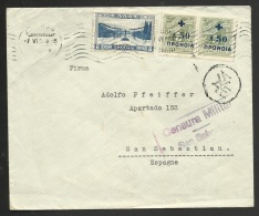 1938 CARTA GRECIA A ESPAÑA - BENEFICIENCIA SOCIAL - CENSURA - Lettres & Documents