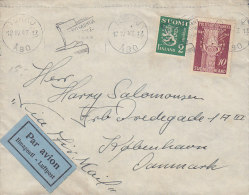 Finland Par Avion Luftpost Label TURKU (ÅBO) 1947 Ships Cover Brief S/S "Inger Dan" J. Lauritzen Schiffspost (2 Scans) - Storia Postale