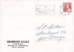 Denmark BRØRUP GLAS, BRØRUP 1983 Cover Brief  Königin Queen Margrethe II. - Cartas & Documentos