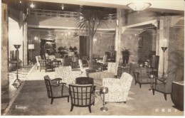 Osaka Japan, Hotel New Osaka Lobby Interior View C1940s Vintage Postcard - Osaka