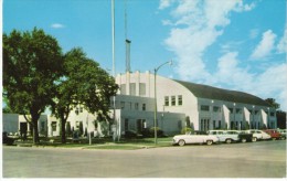 Great Bend KS Kansas, Municipal Building, Auto, C1950s Vintage Postcard - Altri & Non Classificati