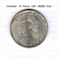 COLOMBIA    10  PESOS  1981  (KM # 270) - Colombia