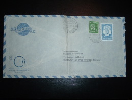 LETTRE PAR AVION POUR LA FRANCE TP 25 + 6 OBL. 6 X 52 HELSINKI 1 + CRI - Covers & Documents