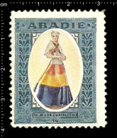 Original German Poster Stamp Cinderella Reklamemarke Abadie Tobacco Cigarette Tabak Zigarette Fashion Mode Kleidung - Tabak