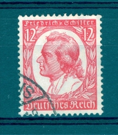 VARIÉTÉS1934   N° 523  FRIEDRICH SCHILLER  DEUTFCHES IIIe REICH 12 OBLITÉRÉ DOS CHARNIÈRES YVERT TELLIER 0.80 € - Errors & Oddities