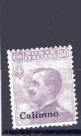 COLONIE 1912 - EGEO ISOLA CALINO - 50 CENT - NUOVO MNH ** - Aegean (Calino)