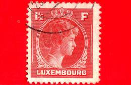 LUSSEMBURGO - Usato - 1946 - Profilo Della Granduchessa Charlotte (rivolto Verso Destra) - 1 ½ Fr - 1944 Charlotte Rechterzijde
