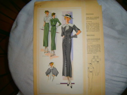 PLANCHE MODELL ROBE CHAPEAUX  ANNEE 30/40 - Autres Plans