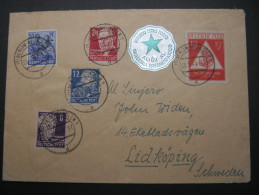 1949, Brief Aus Westberlin Mit SBZ Marken Nach Schweden - Covers & Documents